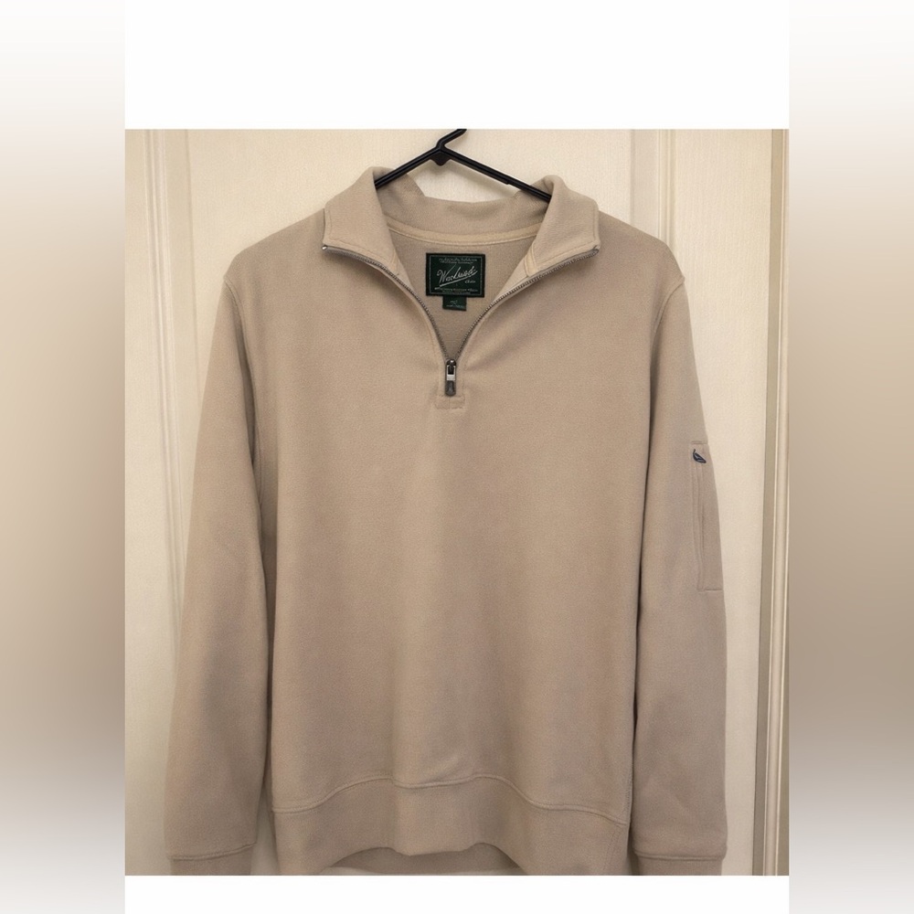 Woolrich Men's Tan Zip-Up Sweater